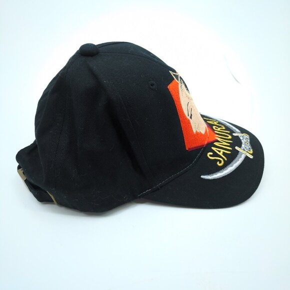 Japanesque Samurai Embroidered Baseball Hat Cap Japanese Culture Swords Black - Picture 3 of 6